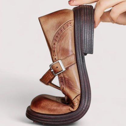 Women's Chunky Mary Jane Closed Toe Shoes