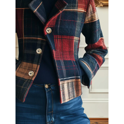 Women's Classic Plaid Wool Jacket