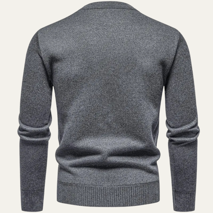 Men's Diamond Pattern Crew Neck Knit Sweater