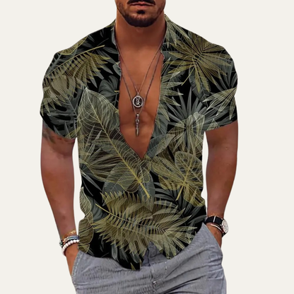 Men's Hawaiian Shirt Lightweight Coconut Print