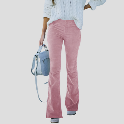 Women's High Waist Corduroy Pants