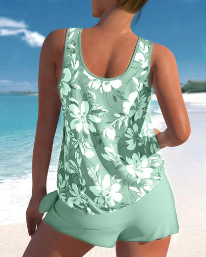 Women's Two Piece Tankini Swimsuit Set