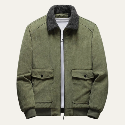 Men's Corduroy Jacket Fleece Collar Winter