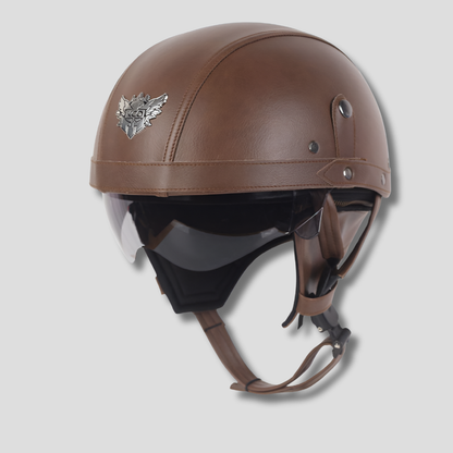 Retro Motorcycle Helmet Retractable Visor