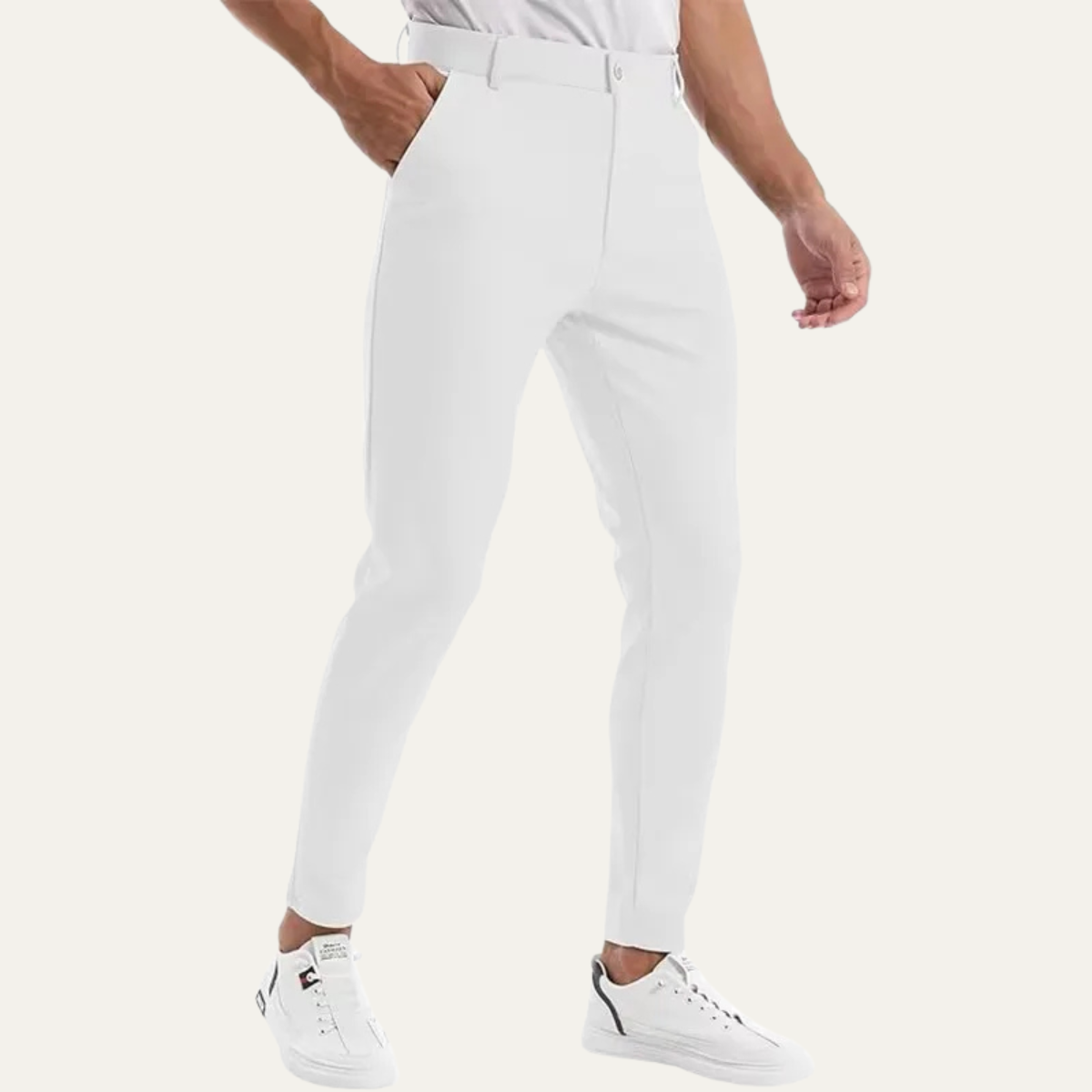 Men's Slim Fit Dress Pants Casual Dark