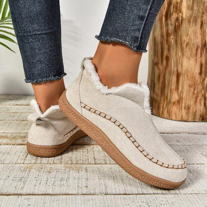 Women's Fur Lined Ankle Boots Anti-Slip Thick Sole