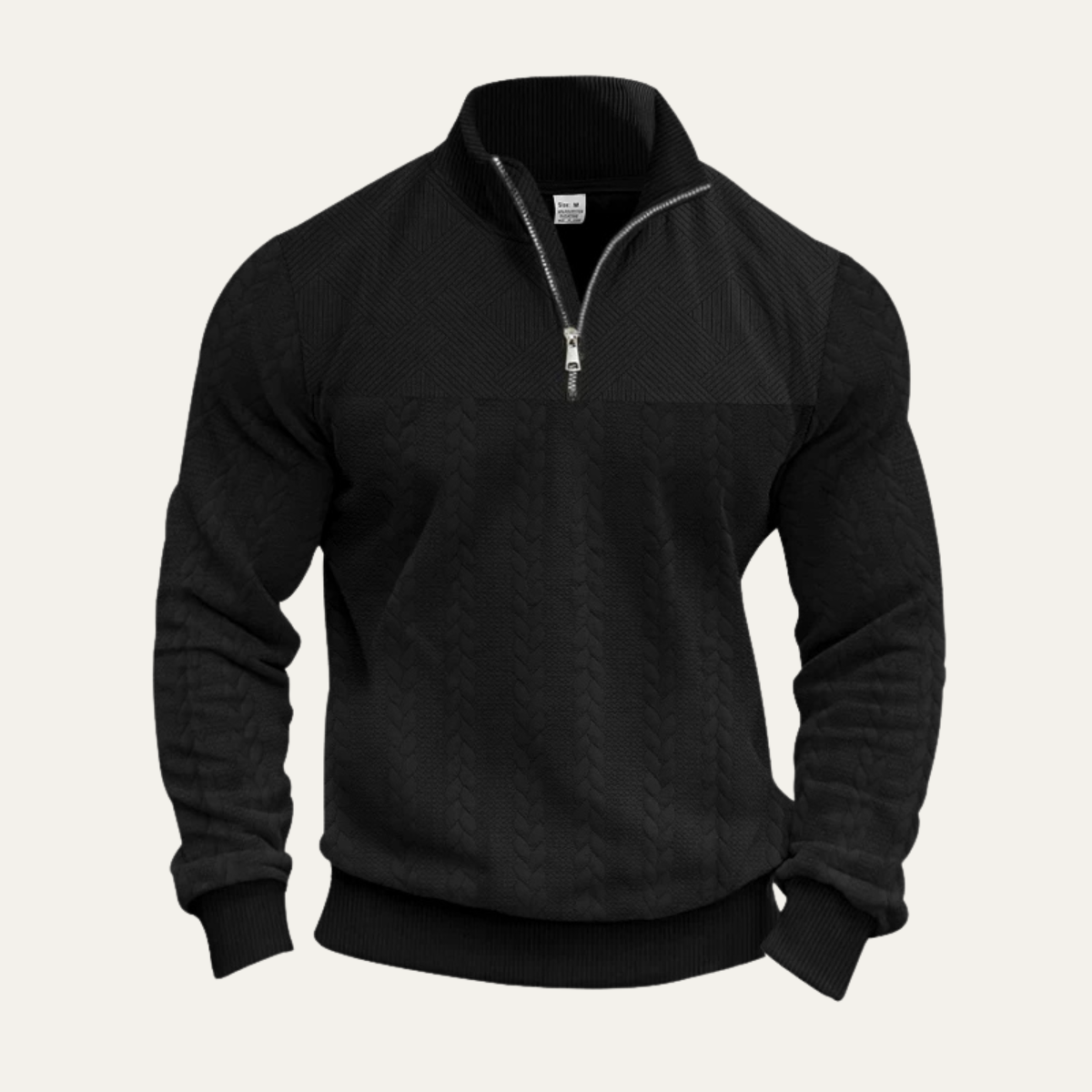 Men's Winter Knit Half Zip Sweater