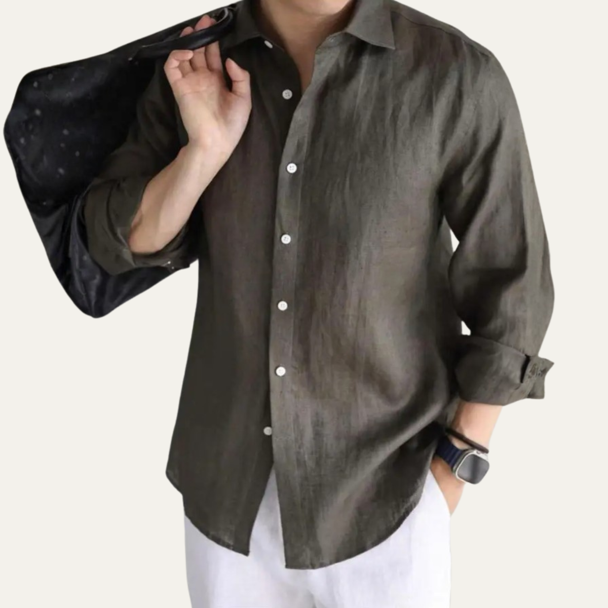 Men's Casual Business Shirt British Style Cotton