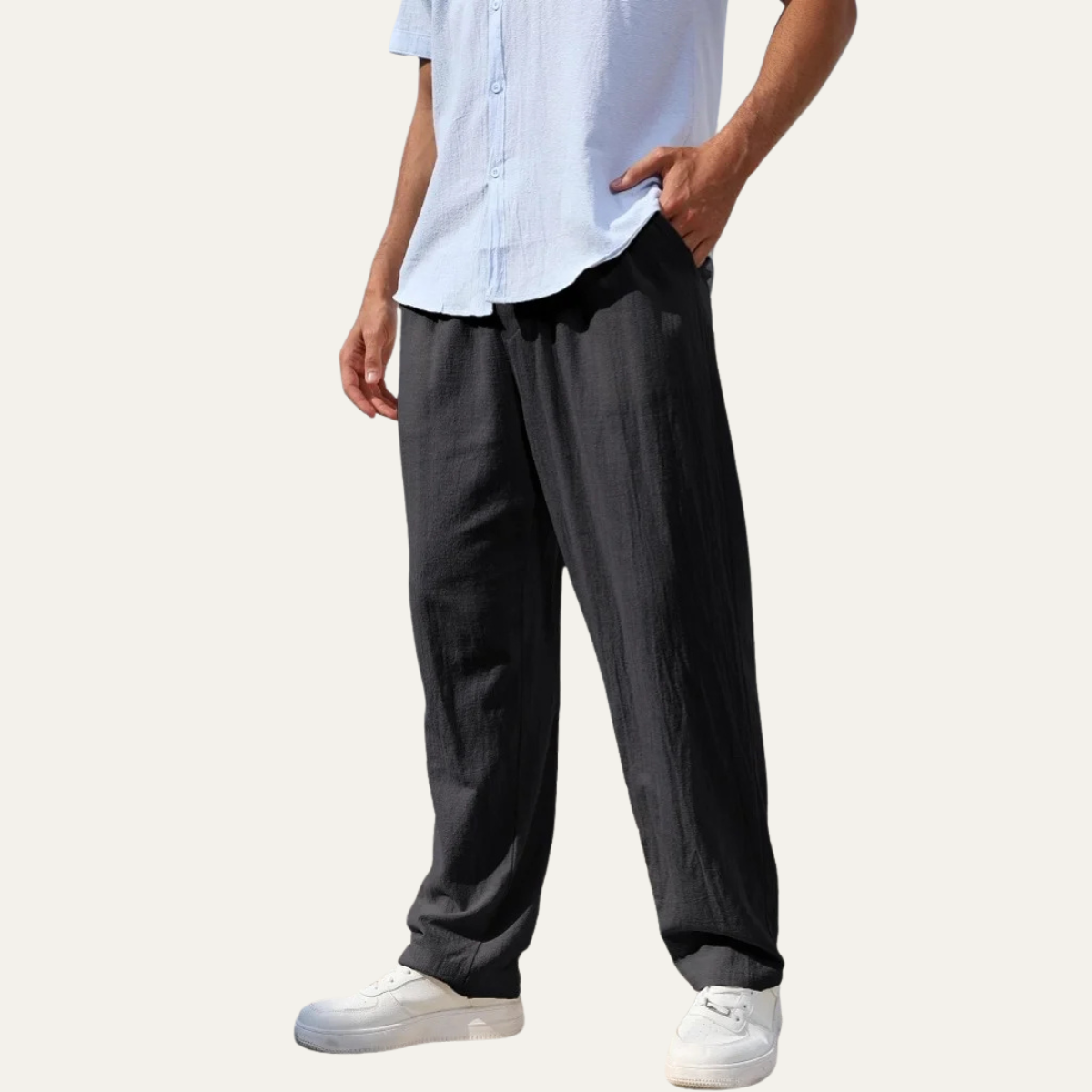 Men's Linen Straight Leg Pants Lightweight
