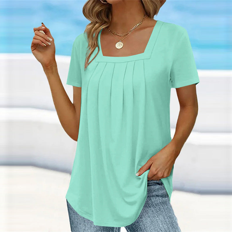 Elegant Women's Pleated Blouse