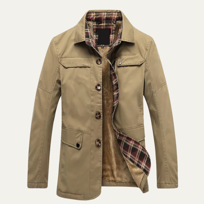 Men's Fleece Lined Plaid Jacket