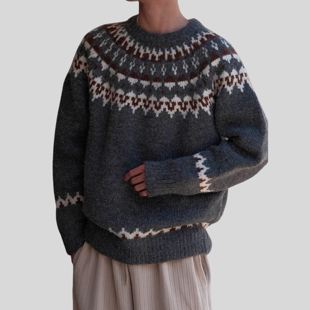 Men's Crewneck Sweater Vintage Retro Style - Vonnera