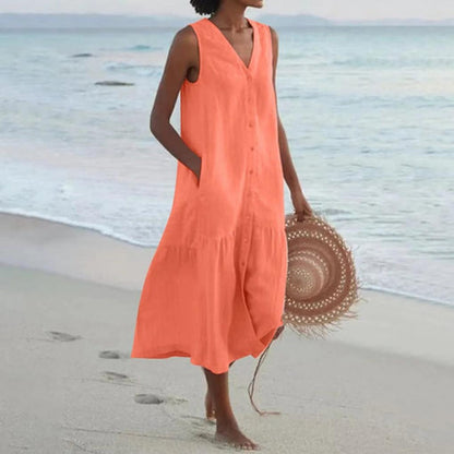 Women's V-Neck Dress Elegant Casual Wear