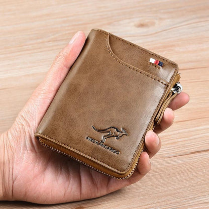 Compact Leather Wallet Rfid Blocking