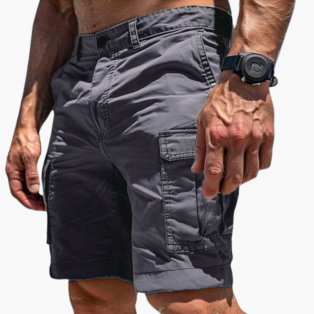 Men's Cargo Shorts Elastic Waist Khaki
