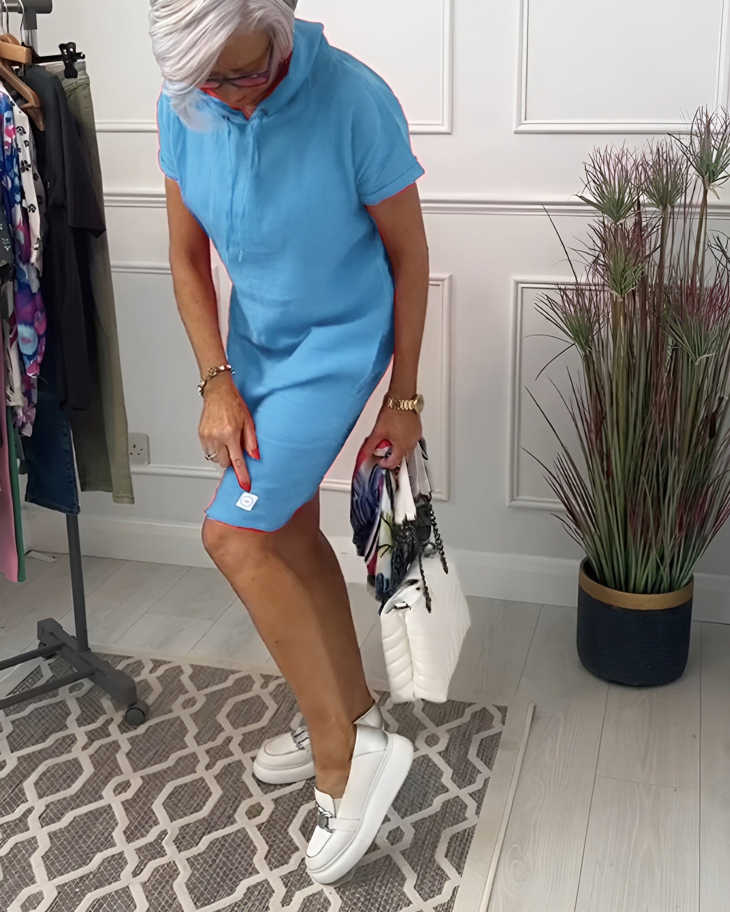Women's Midi Hooded Casual Dress