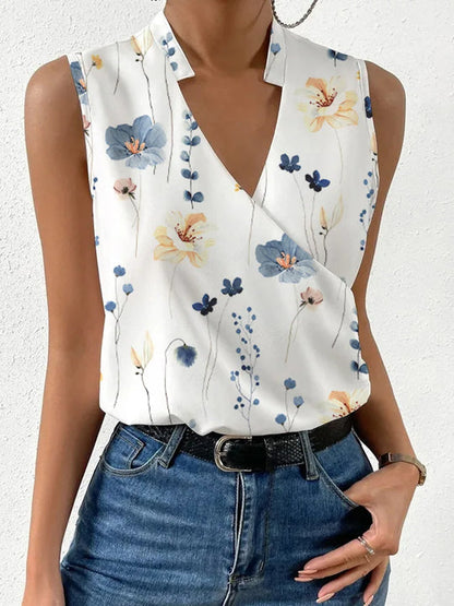 Women V-Neck Blouse Lightweight