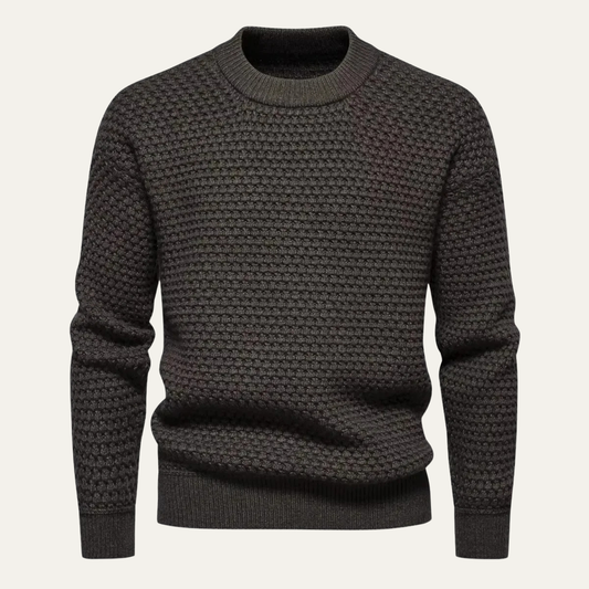 Men's Classic Crew Neck Knitted Sweater - Vonnera