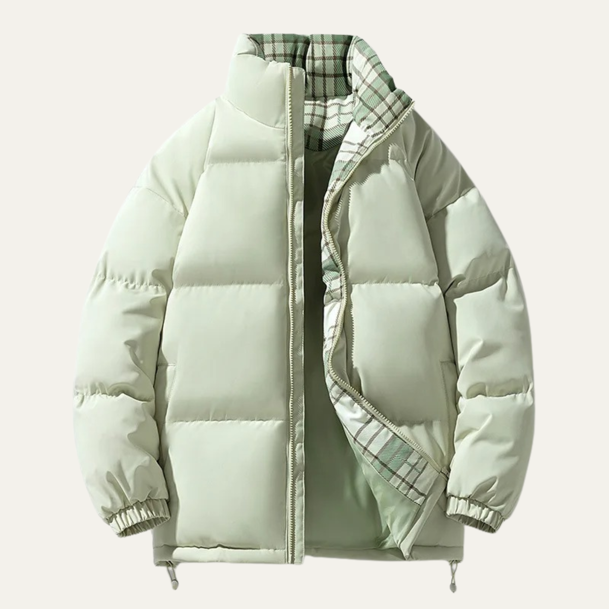 Men's Stand Collar Puffer Jacket Warm