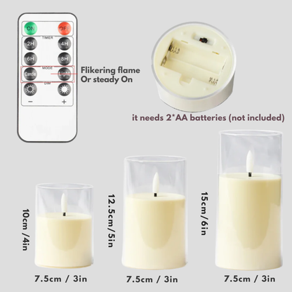 Led Candle 3 Piece Set - Vonnera