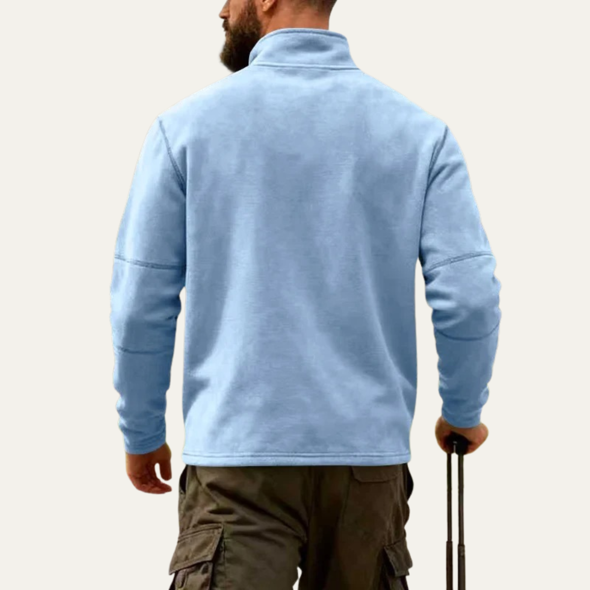 Men's Quarter Zip Fleece Sweater Warm