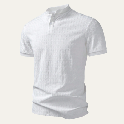 Men's Classic Polo Shirt Textured Cotton Summer Wear
