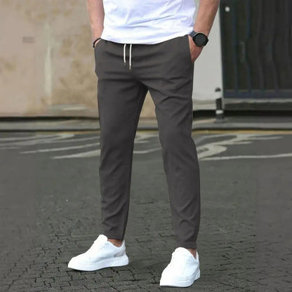Men's Joggers Elastic Waistband Pants with Pockets