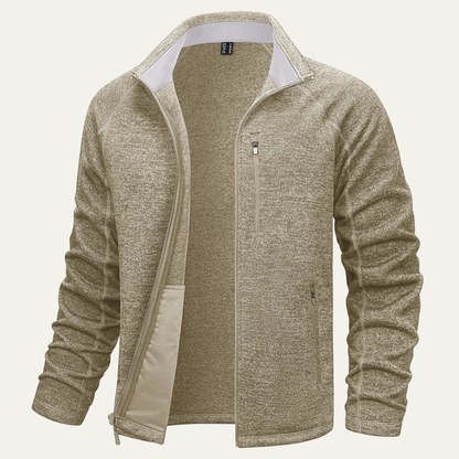 Men's Knitted Fleece Jacket Full Zip Warm - Vonnera
