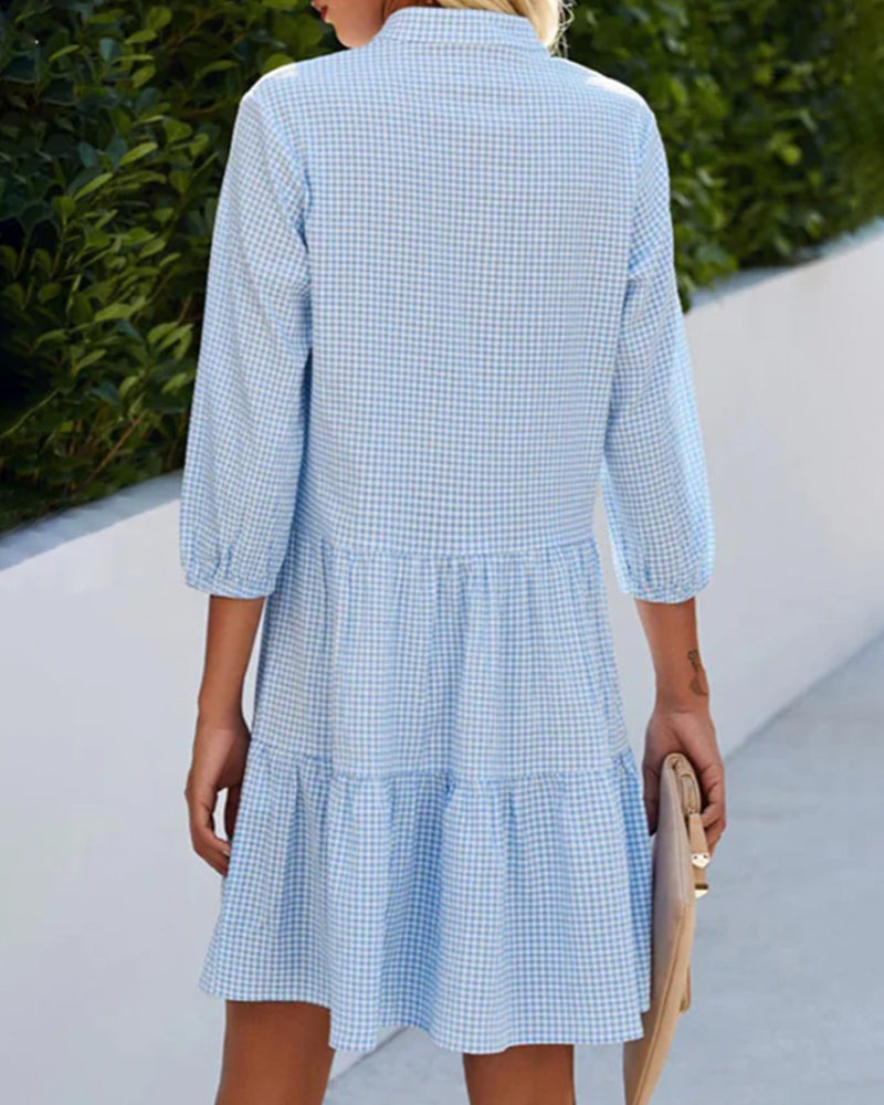 Women's Tiered Summer Dress 3/4 Sleeves