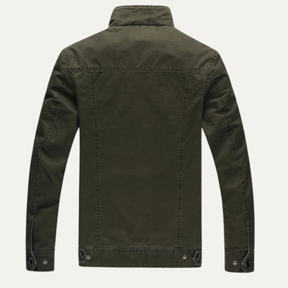 Men's Military Cargo Jacket Stand Collar