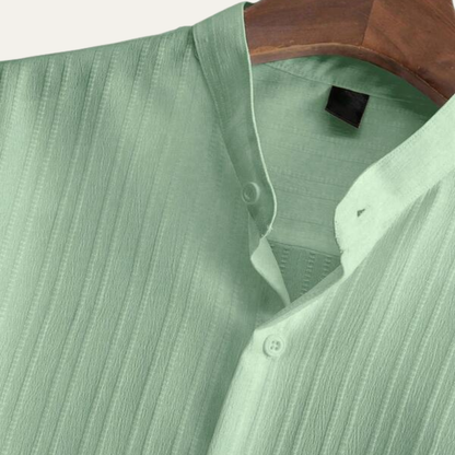 Men's Linen Summer Set Shirt Pants Lightweight Beige