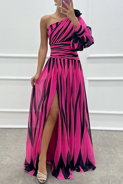 Women's One Shoulder Maxi Dress Asymmetric