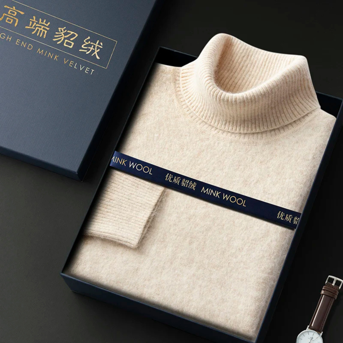 Men's Wool Sweater Soft Knit