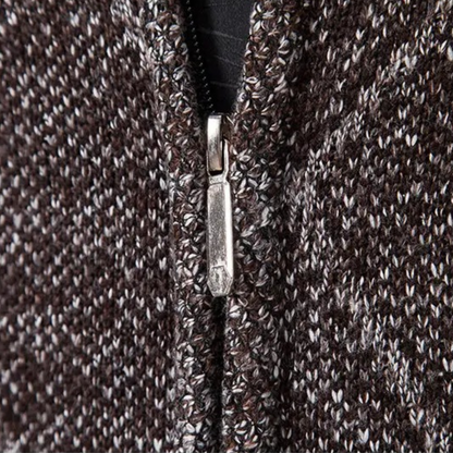 Men's Casual Knit Zip Jacket Winter