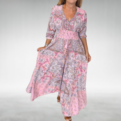 Women's Maxi Dress Flowy Draped Black Cocktail