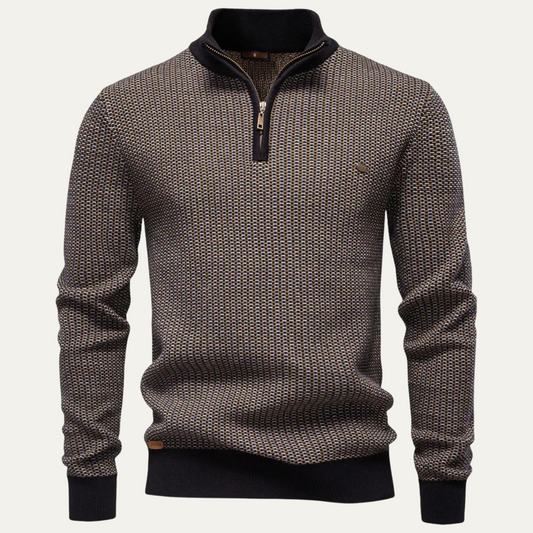 Men's Quarter Zip Warm Winter Sweater - Vonnera