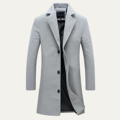 Men's Long Wool Coat Smart Casual
