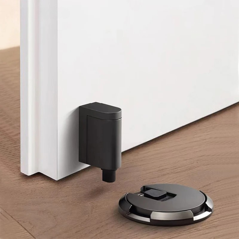 Magnetic Door Stopper Floor Mount No Drill