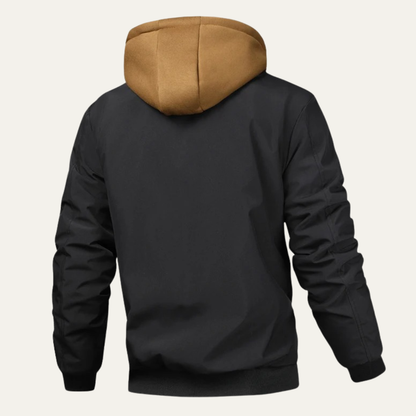 Men's Fleece Lined Hooded Bomber Jacket