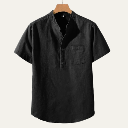 Lakewood Hill Men's Cotton Linen Shirt Breathable