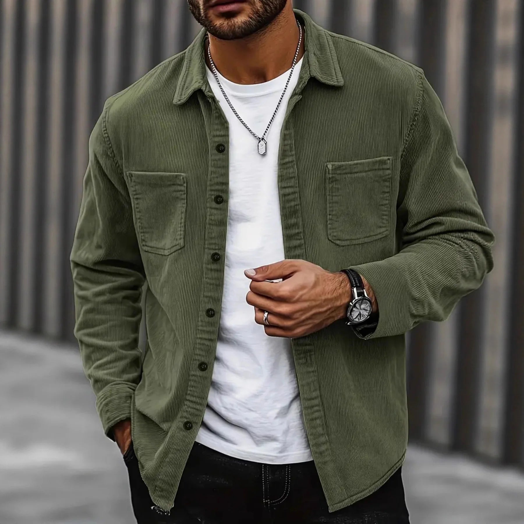 Corduroy Shirt Comfortable Fit - Vonnera