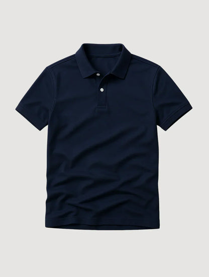 Men's Navy Blue Polo Shirt Cotton
