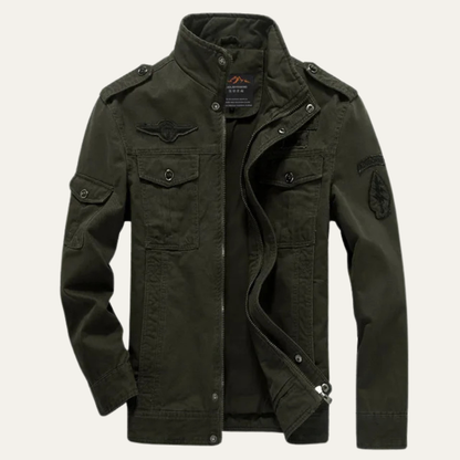 Men's Military Cargo Jacket Cotton Army Green - Vonnera