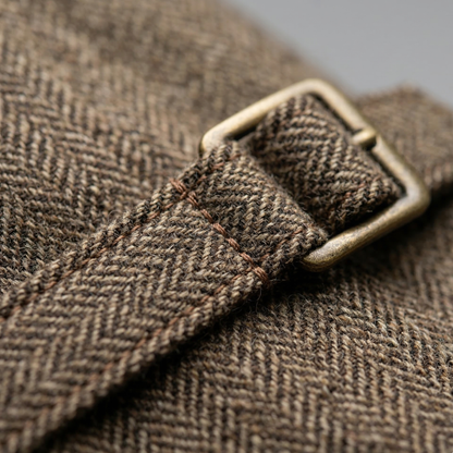 Men’s Tweed Vest Classic Herringbone Waistcoat