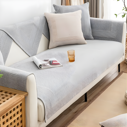 Linen Sofa Slipcover Set Beige