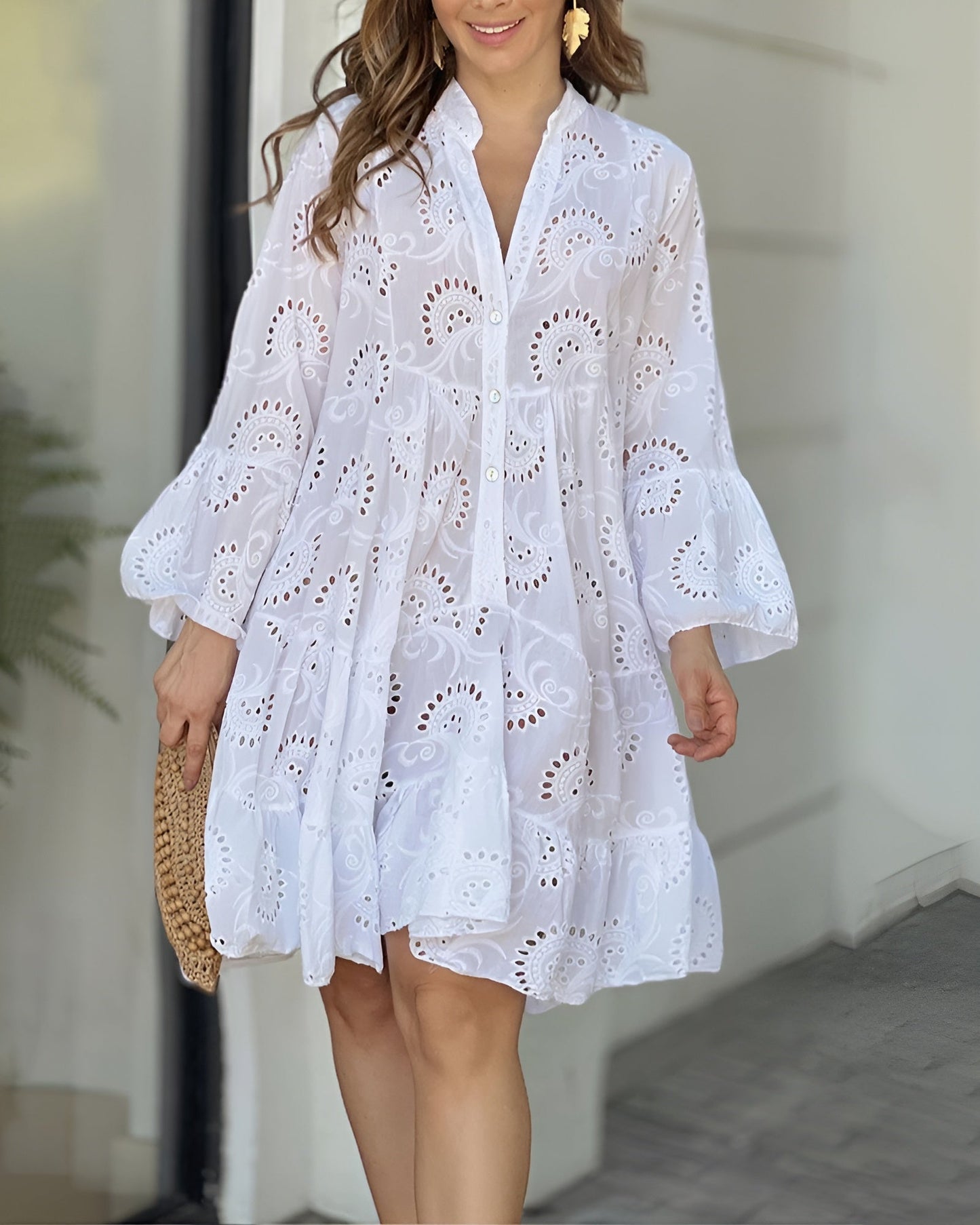 Women's Flowy Draped Summer Dress Tummy Control Casual - Vonnera
