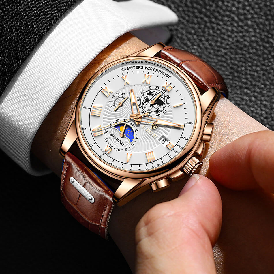 Lige Vintage Chronograph Watch