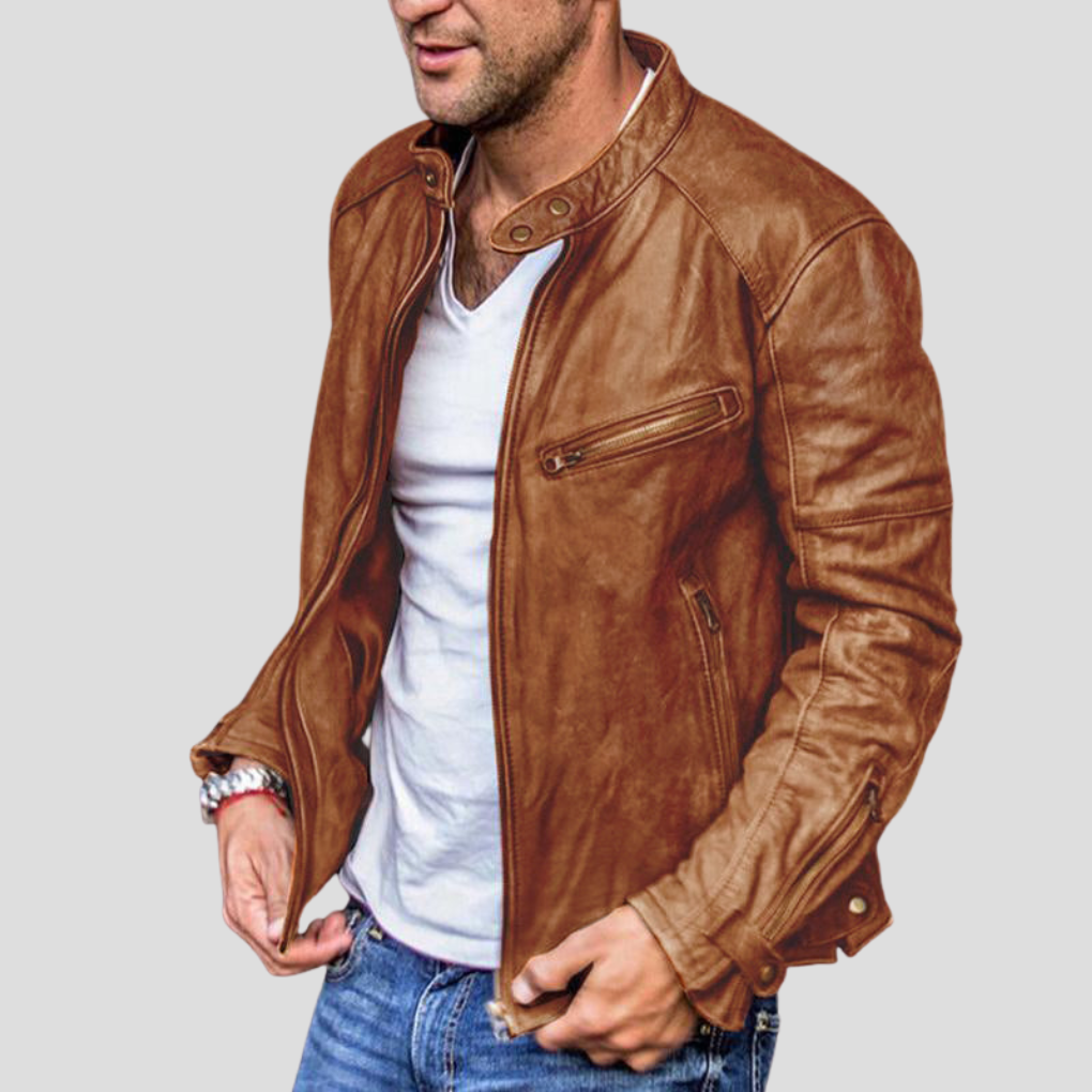 Men's Stand Collar Jacket Everyday Wear