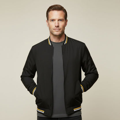 Men's Slim Fit Bomber Jacket Casual Zip Up