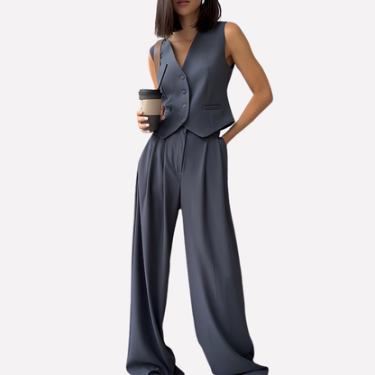 Women's Sleeveless Vest And Pants Set - Vonnera